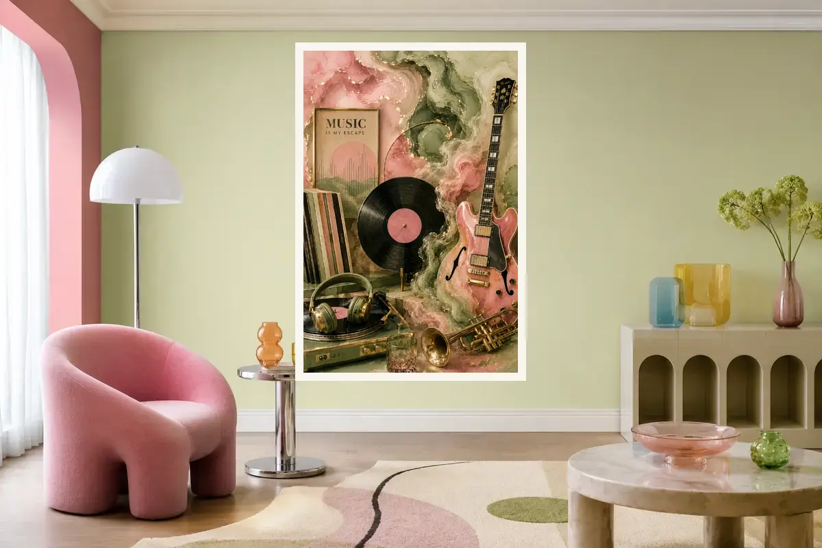Brass Exhale shown in a styled interior