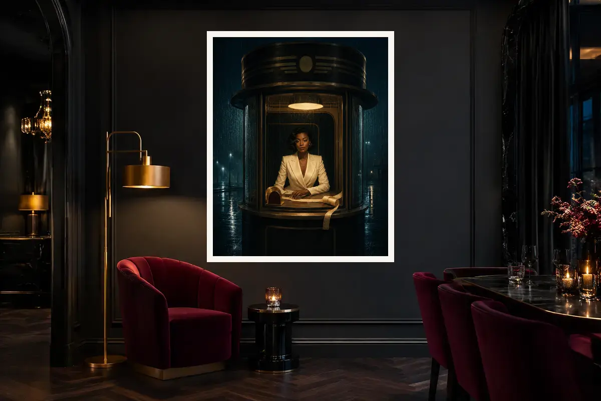Night Window shown in a styled interior