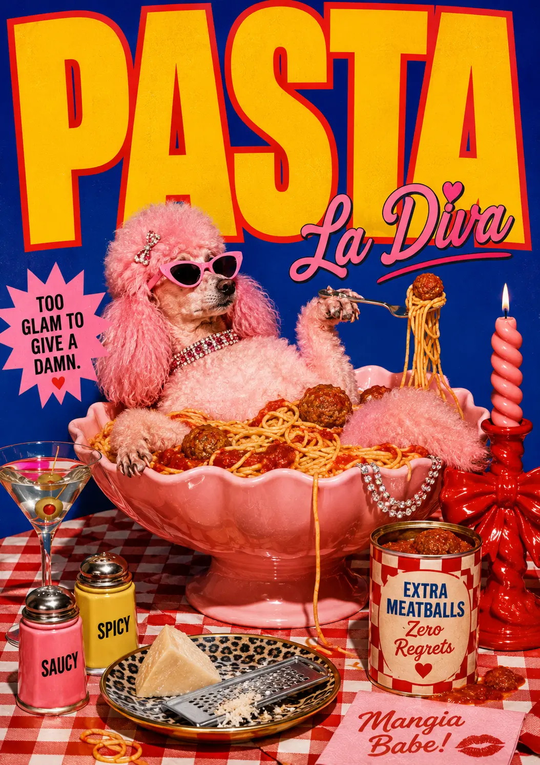 Pasta La Diva contemporary art print