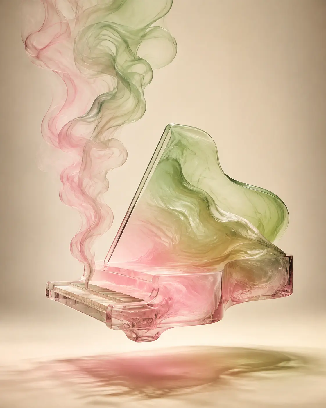Piano in Suspension contemporary art print