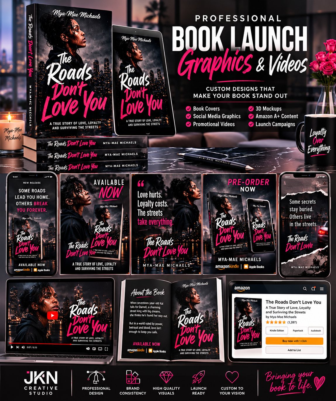 Mya-Mae Michaels publishing graphics